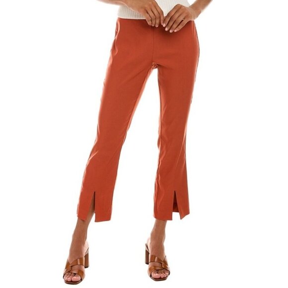 Nanette Lepore Pants - Nanette Lepore Women's Orange  Pull On Slit Cuff Cropped Pants Size Large Rayon
